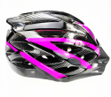 Kask rowerowy AVO-20 CZARNO/RÓŻOWY