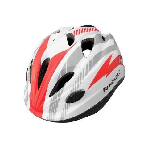 KASK ROWEROWY DZIECIĘCY FUNNY S 48-52 BIAŁY CZERW