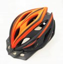 Kask rowerowy AVO-28 CZAR/CZE+LED rozm.L (55-61cm)