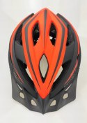 Kask rowerowy AVO-28 CZAR/CZE+LED rozm.L (55-61cm)