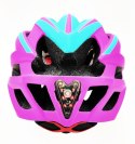 Kask rowerowy AVO-28 RÓŻ/nib +LED rozm.L (55-61cm)