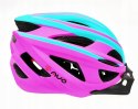 Kask rowerowy AVO-28 RÓŻ/nib +LED rozm.L (55-61cm)