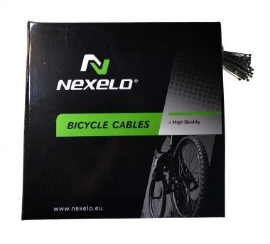 Linka rowerowa przerzutki tylnej Nexelo z głowicą o rozmiarach 4x4 mm o długości 2000 mm i średnicy przewodu 1,2 mm