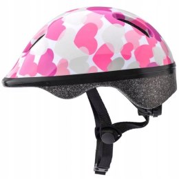 Kask rowerowy Meteor KS06 Hearts pink roz XS 44-48