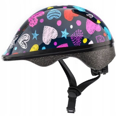 Kask rowerowy Meteor KS06 Hearts roz XS 44-48cm Jr