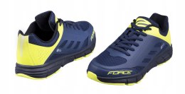 Buty rowerowe force go, niebiesko-fluo 44 MTB SPD