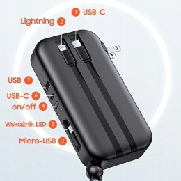 USAMS Powerbank PB63 3in1 10000mAh 20W Quick Charg