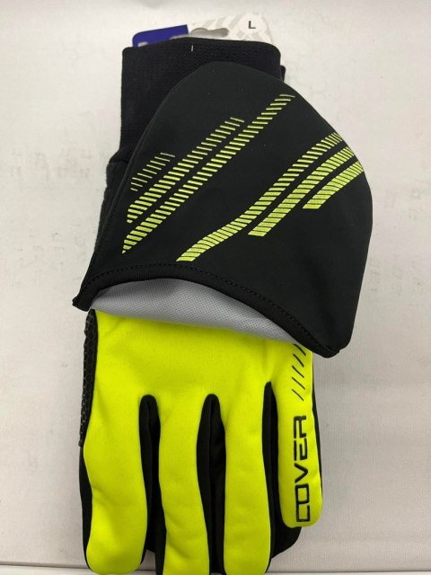 Rękawiczki rowerowe FORCE COVER fluo winter L