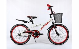 ROWER 20'' BMX BIAŁO/CZERWONY PIASTA VELO