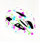 Kask rowerowy AVO-03 BIAŁY/KWIATKI rozm.M