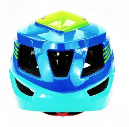 Kask rowerowy AVO-03 NIEBIESKO/BŁĘKITNO/ZIELONY