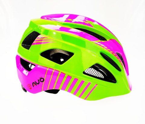 Kask rowerowy AVO-03 RÓŻOWO/ZIELONY rozm.M