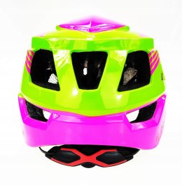 Kask rowerowy AVO-03 RÓŻOWO/ZIELONY rozm.M