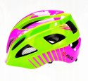 Kask rowerowy AVO-03 RÓŻOWO/ZIELONY rozm.M