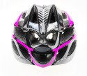 Kask rowerowy AVO-20 CZARNO/RÓŻOWY MAT rozm.L