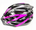 Kask rowerowy AVO-20 CZARNO/RÓŻOWY MAT rozm.M