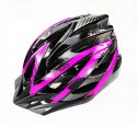 Kask rowerowy AVO-20 CZARNO/RÓŻOWY MAT rozm.M