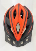 Kask rowerowy AVO-28 CZARNO/CZERWONY+LED rozm.L