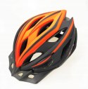 Kask rowerowy AVO-28 CZARNO/CZERWONY+LED rozm.L