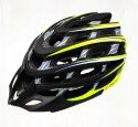 Kask rowerowy AVO-41 CARBON/ZIELONY FLUO MAT