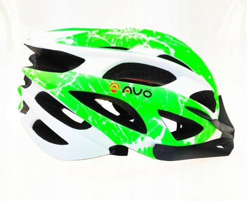 Kask rowerowy AVO-48 BIAŁO/ZIELONY MAT