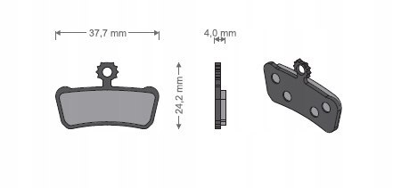 Klocki do hamulca tarczowego JET-36 METALICZNE