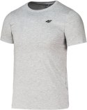 4F t-shirt dziecięcy szary bawełna rozmiar 128 (123 - 128 cm)