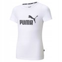 Puma t-shirt dziecięcy biały bawełna rozmiar 164 (159 - 164 cm)