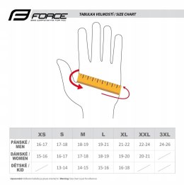 Rękawiczki rowerowe Force X72 XXL czarny