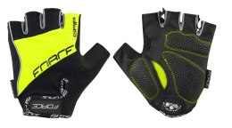 Rękawiczki rowerowe Force GRIP GEL rozm M żółty FLUO żelowe