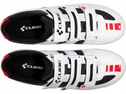 Buty rowerowe wpinane SPD CUBE ROAD CMPT białe r.39