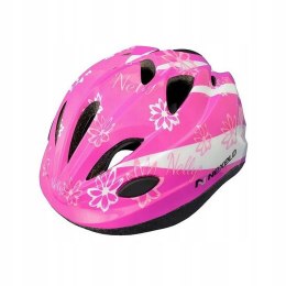 Kask rowerowy FUNNY, tech.out-mold, kolor:różowo-biały roz S:48-52cm