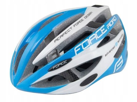 FORCE ROAD Kask rowerowy niebiesko-biały 58-61cm