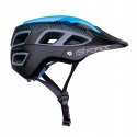 Kask rowerowy FORCE AVES MTB czarno-niebieski L-XL