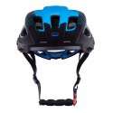 Kask rowerowy FORCE AVES MTB czarno-niebieski L-XL