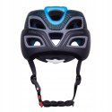 Kask rowerowy FORCE AVES MTB czarno-niebieski L-XL