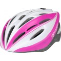 Kask rowerowy Force Tery - biało-różowy L/XL