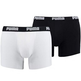 Bokserki męskie Puma Basic Boxer 2P białe czarne 521015001 301 S Puma