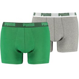 Bokserki męskie Puma Basic Boxer 2P szare zielone 521015001 075 S Puma