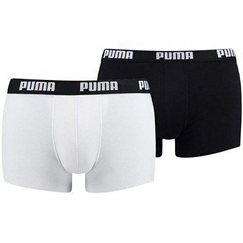 Bokserki męskie Puma Basic Trunk 2P białe czarne 521025001 301 S Puma