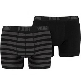 Bokserki męskie Puma Stripe 1515 Boxer 2P czarne 907433 03/591015001 200 S Puma