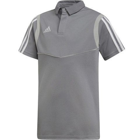 Koszulka dla dzieci adidas Tiro 19 Cotton Polo JUNIOR szara DW4737 152cm Adidas teamwear