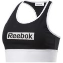 Stanik Reebok TE Linear Logo Bral czarno-biały FK6713 XS Reebok