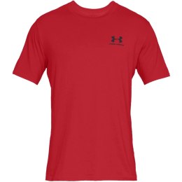 Koszulka męska Under Armour Sportstyle Left Chest SS czerwona 1326799 600 2XL Under Armour