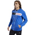 Bluza męska Reebok Logo FZ H niebieska FK6117 S Reebok