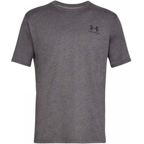 Koszulka męska Under Armour Sportstyle Left Chest SS ciemny szary 1326799 019 2XL Under Armour