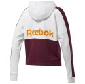 Bluza damska Reebok Te Linear Logo Ft bordowo-biała FU2203 XL Reebok