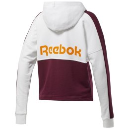 Bluza damska Reebok Te Linear Logo Ft bordowo-biała FU2203 XL Reebok