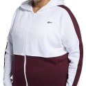 Bluza damska Reebok Te Linear Logo Ft bordowo-biała FU2203 XL Reebok