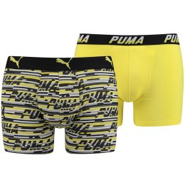 Bokserki męskie Puma Logo Aop żółto-szare 907596 02 S Puma